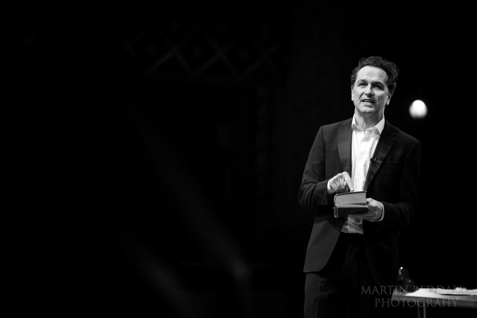 Matthew Rhys performs "Playing Burton" at The Old Vic Theatre, London , ahead of a fundraising tour for the Welsh National Theatre